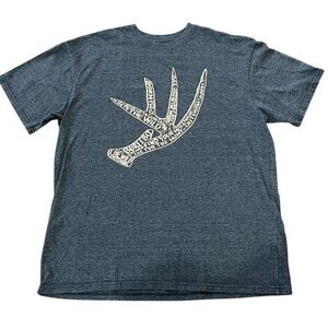 Burlebo Men’s Gray Graphic Print Short Sleeved T-Shirt XL